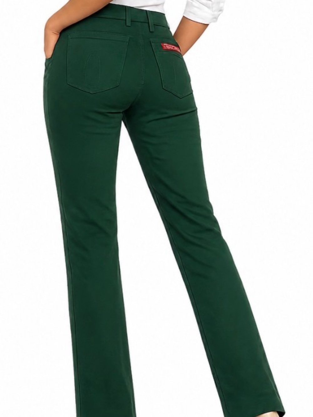 Johnny Was Jeans Sasson Sancere Straight Deep Sea Forest Green Pants Ankle NWT